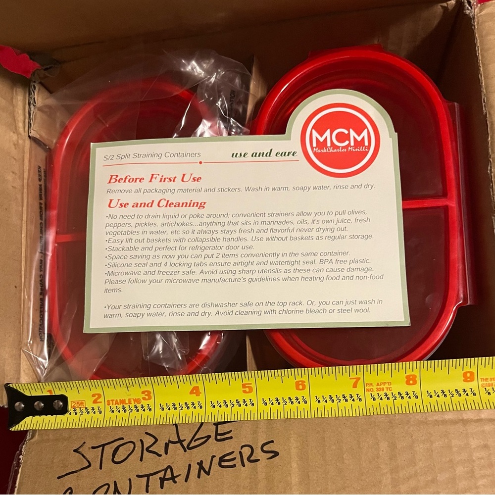 Mark Charles Misilli Storage Containers, new in the box